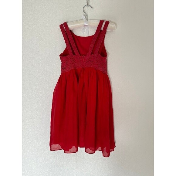 Red Christmas party dress for girls - Picture 2 of 2